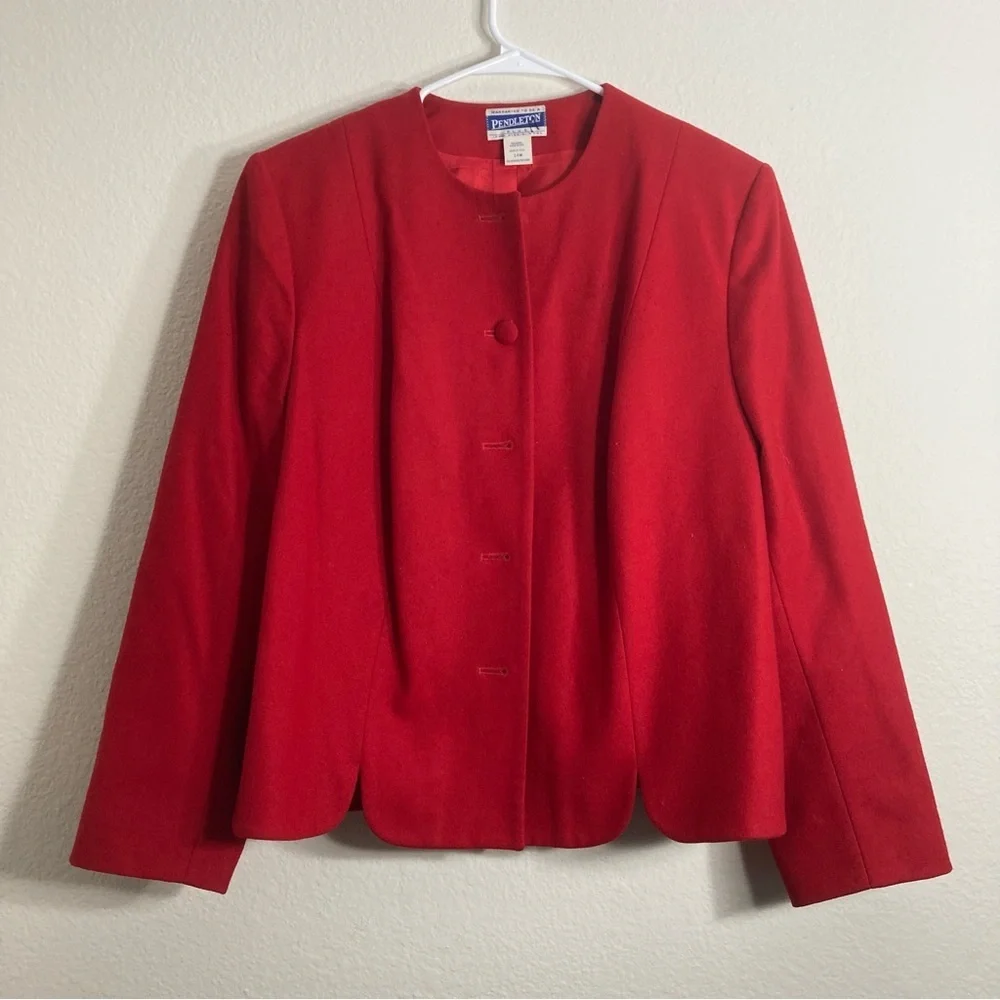 Vintage Pendleton Wool Blazer - Red - 14W - Picture 1 of 8